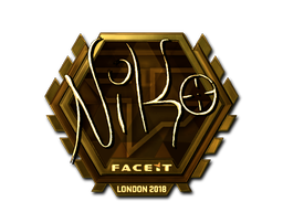 Aufkleber | NiKo (Gold) | London 2018