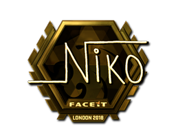Klistermærke | niko (Guld) | London 2018