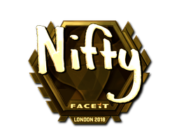 Стикер | Nifty (златен) | London 2018