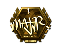 Sticker | MAJ3R (Gold) | London 2018