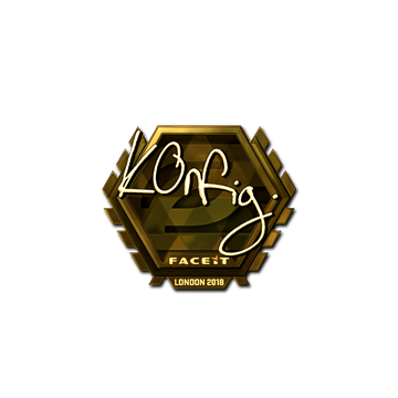 Sticker | k0nfig (Gold) | London 2018 image 360x360