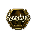 Sticker | Kjaerbye (Gold) | London 2018 image 120x120