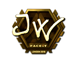 Naklejka | JW (złota) | Londyn 2018