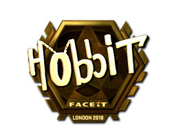 ステッカー | Hobbit (ゴールド) | London 2018