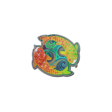 Sticker | Twin Koi (Holo) image 360x360