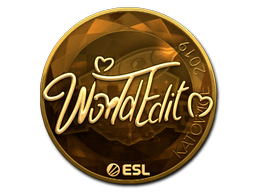 Aufkleber | WorldEdit (Gold) | Kattowitz 2019