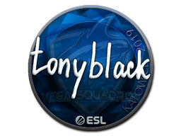 Стикер | tonyblack (ламиниран) | Katowice 2019