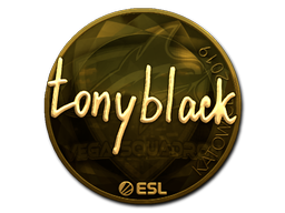 Klistermærke | tonyblack (Guld) | Katowice 2019