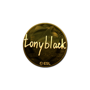 Sticker | tonyblack (Gold) | Katowice 2019 image 360x360