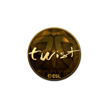 Sticker | twist (Gold) | Katowice 2019 image 360x360