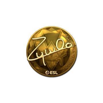 Sticker | ZywOo (Gold) | Katowice 2019 image 360x360