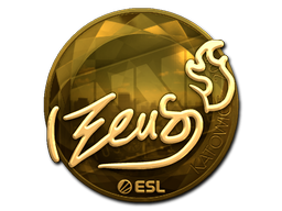 Klistermärke | Zeus (Guld) | Katowice 2019