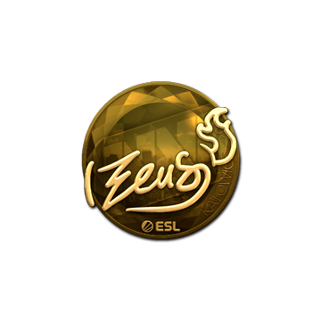Sticker | Zeus (Gold) | Katowice 2019 image 360x360