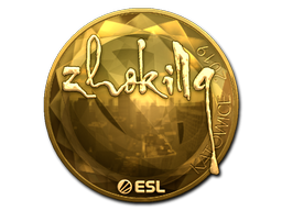 ステッカー | zhokiNg (Gold) | Katowice 2019