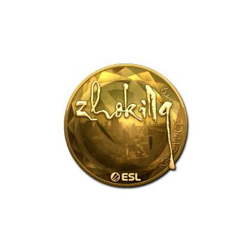 Sticker | zhokiNg (Gold) | Katowice 2019 image 360x360