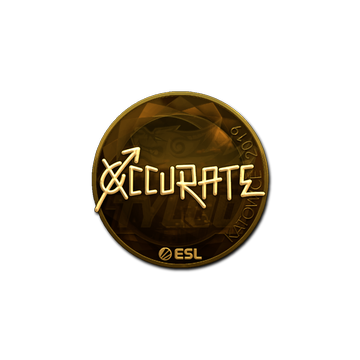 Sticker | xccurate (Gold) | Katowice 2019 image 360x360