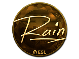 Samolepka | rain (zlatá) | Katowice 2019