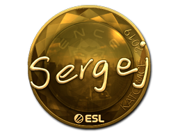 Sticker | sergej (Goud) | Katowice 2019