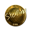 Sticker | sterling (Gold) | Katowice 2019 image 120x120