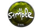 Sticker | s1mple (Foil) | Katowice 2019