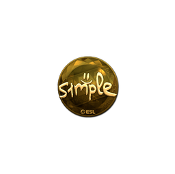 Sticker | s1mple (Gold) | Katowice 2019