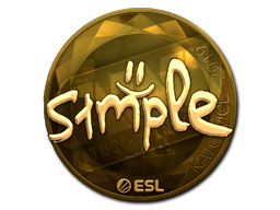 Sticker | s1mple (Gold) | Katowice 2019