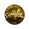 Sticker | s1mple (Gold) | Katowice 2019 image 120x120