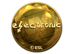 Sticker | electronic (Gold) | Katowice 2019