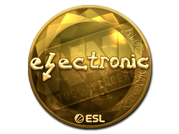 Samolepka | electronic (zlatá) | Katowice 2019
