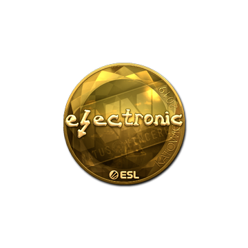 Sticker | electronic (Gold) | Katowice 2019 image 360x360