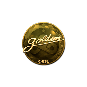 Sticker | Golden (Gold) | Katowice 2019 image 360x360