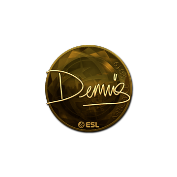 Sticker | dennis (Gold) | Katowice 2019 image 360x360