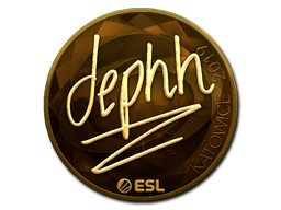 Sticker | dephh (Goud) | Katowice 2019