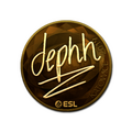 Sticker | dephh (Gold) | Katowice 2019 image 120x120