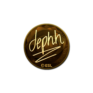 Sticker | dephh (Gold) | Katowice 2019 image 360x360