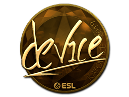 Klistermærke | device (Guld) | Katowice 2019