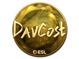 Стикер | DavCost (златен) | Katowice 2019