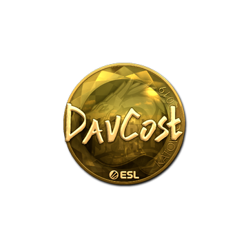 Sticker | DavCost (Gold) | Katowice 2019 image 360x360