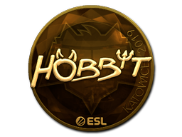 Naklejka | Hobbit (złota) | Katowice 2019