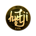 Sticker | hutji (Gold) | Katowice 2019 image 120x120