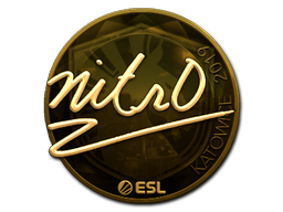 Samolepka | nitr0 (zlatá) | Katowice 2019
