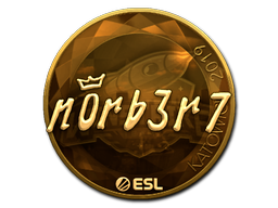 Aufkleber | n0rb3r7 (Gold) | Kattowitz 2019