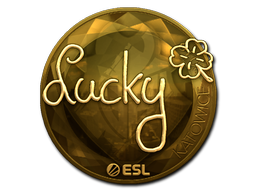 Стикер | Lucky (златен) | Katowice 2019