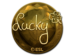 Aufkleber | Lucky (Gold) | Kattowitz 2019