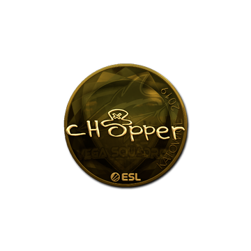 Sticker | chopper (Gold) | Katowice 2019 image 360x360