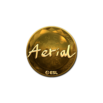 Sticker | Aerial (Gold) | Katowice 2019 image 360x360