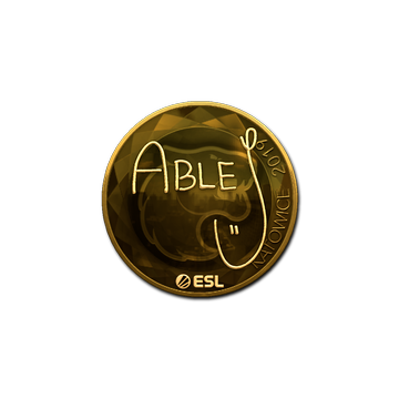 Sticker | ableJ (Gold) | Katowice 2019 image 360x360