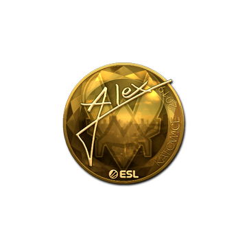 Sticker | ALEX (Gold) | Katowice 2019 image 360x360