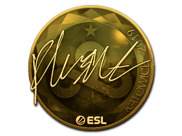 Klistermärke | flusha (Guld) | Katowice 2019