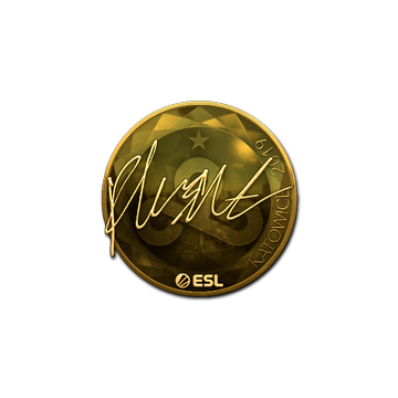Sticker | flusha (Gold) | Katowice 2019 image 360x360